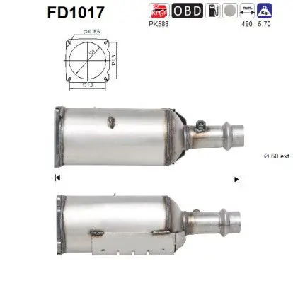 FD1017 Сажевый / частичный фильтр,