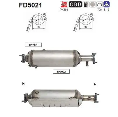 FD5021 Сажевый / частичный фильтр,