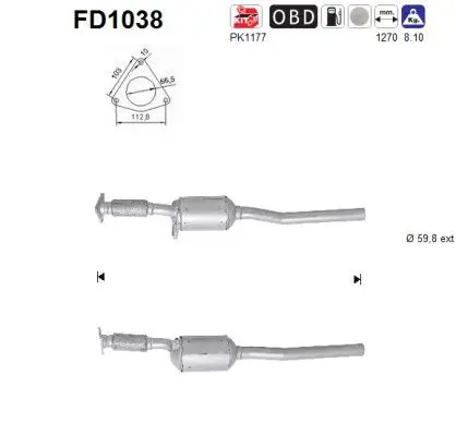 FD1038 Сажевый / частичный фильтр,