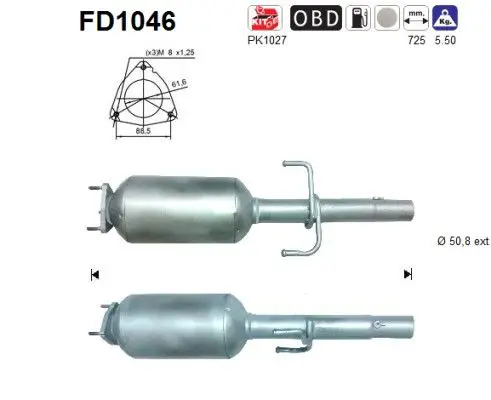 FD1046 Сажевый / частичный фильтр,