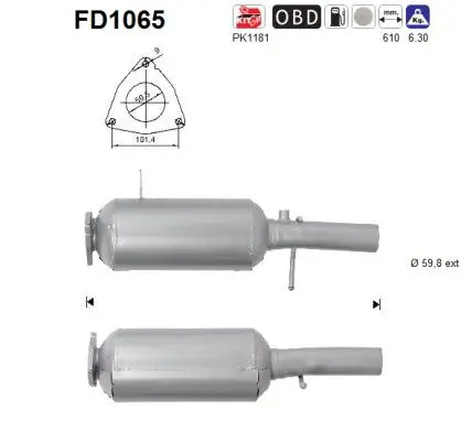 FD1065 Сажевый / частичный фильтр,