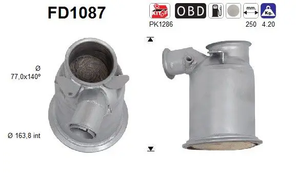 FD1087 Сажевый / частичный фильтр,