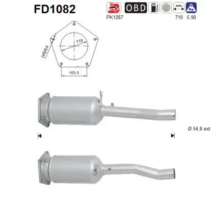 AS FD1082 Сажевый / частичный фильтр,