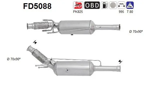AS FD5088 Сажевый / частичный фильтр,
