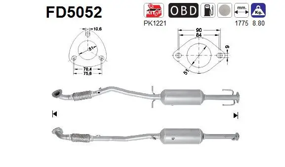 FD5052 Сажевый / частичный фильтр,