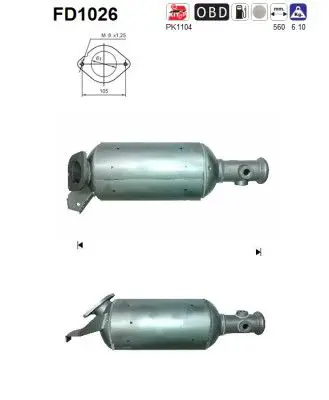FD1026 Сажевый / частичный фильтр,