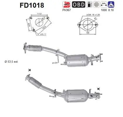 FD1018 Сажевый / частичный фильтр,