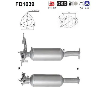 FD1039 Сажевый / частичный фильтр,
