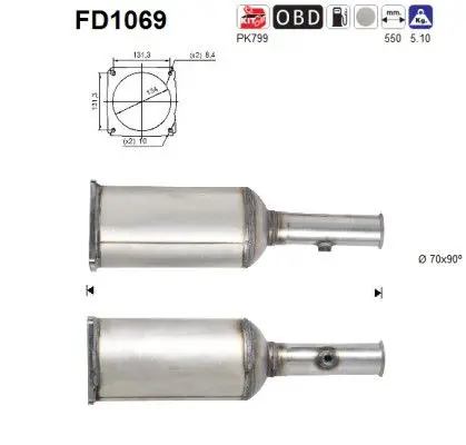 AS FD1069 Сажевый / частичный фильтр,