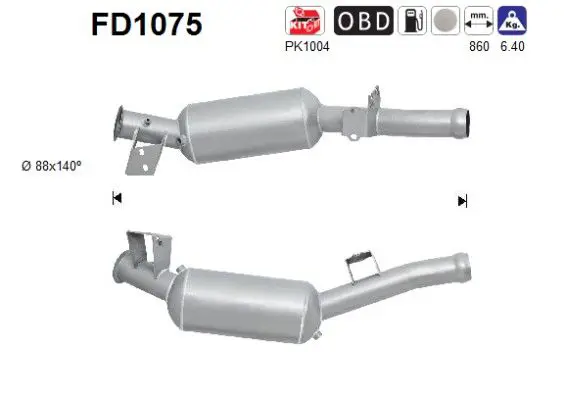 AS FD1075 Сажевый / частичный фильтр,