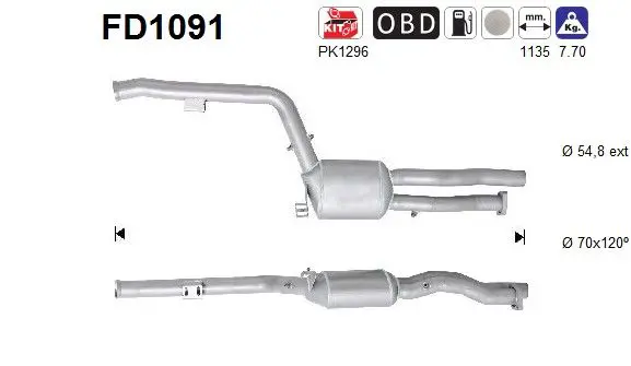 FD1091 Сажевый / частичный фильтр,
