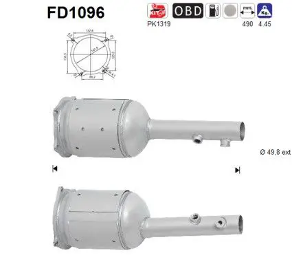 FD1096 Сажевый / частичный фильтр,
