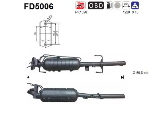 AS FD5006 Сажевый / частичный фильтр,