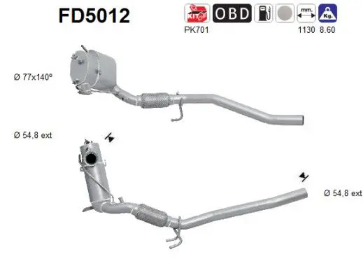 FD5012 Сажевый / частичный фильтр,