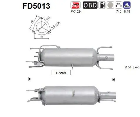 FD5013 Сажевый / частичный фильтр,