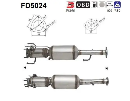 FD5024 Сажевый / частичный фильтр,