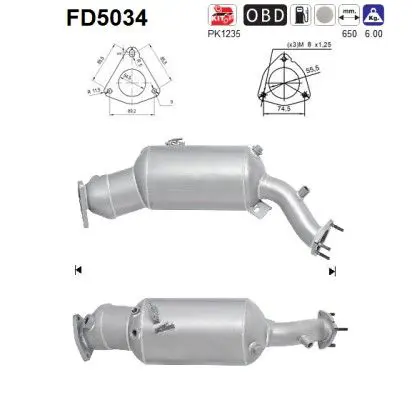 AS FD5034 Сажевый / частичный фильтр,