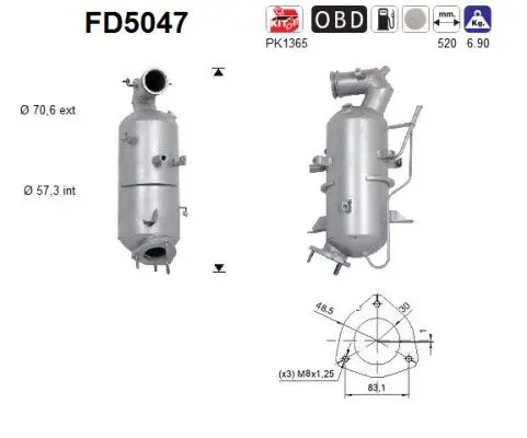 FD5047 Сажевый / частичный фильтр,