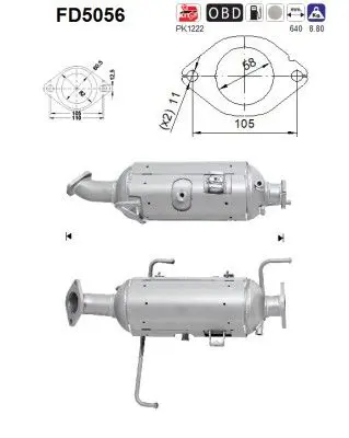 FD5056 Сажевый / частичный фильтр,