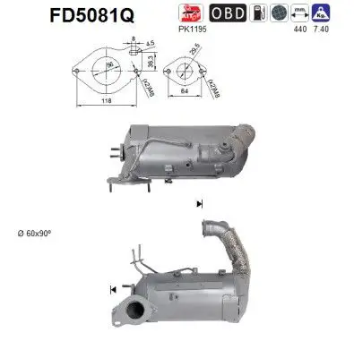 AS FD5081Q Сажевый / частичный фильтр,