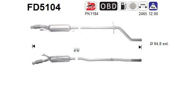 AS FD5104 Сажевый / частичный фильтр,