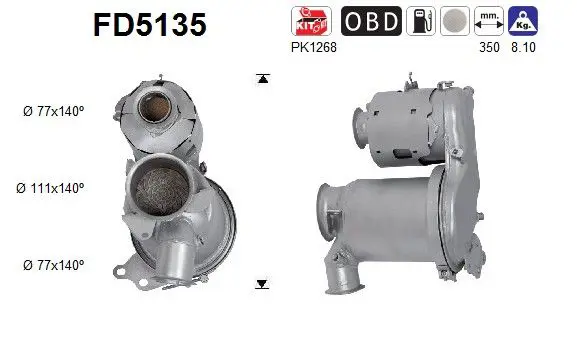 AS FD5135 Сажевый / частичный фильтр,