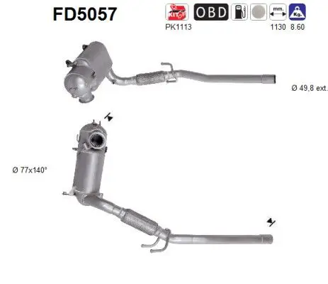 AS FD5057 Сажевый / частичный фильтр,