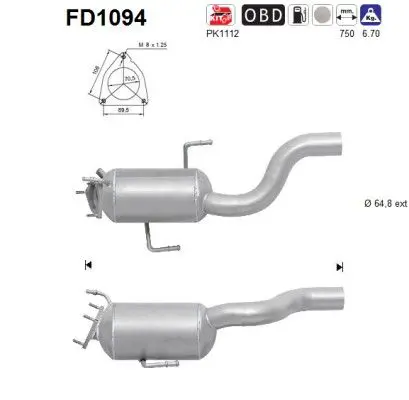FD1094 Сажевый / частичный фильтр,