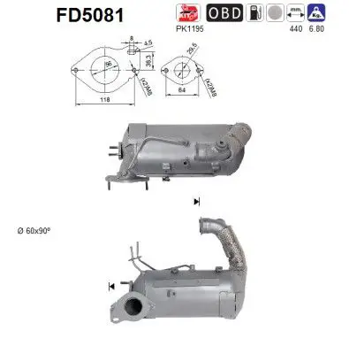 AS FD5081 Сажевый / частичный фильтр,