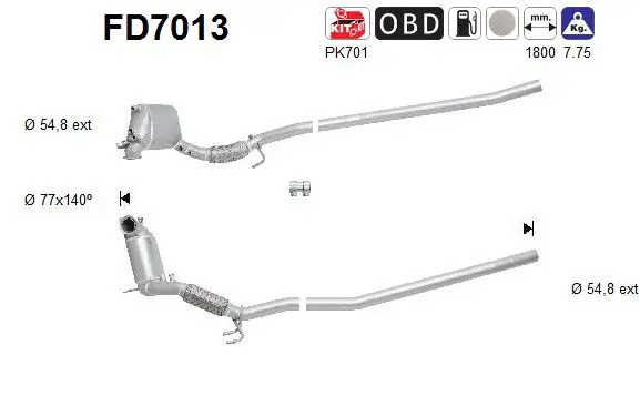 AS FD7013 Сажевый / частичный фильтр,