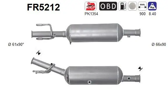 AS FR5212 Сажевый / частичный фильтр,