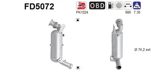 FD5072 Сажевый / частичный фильтр,