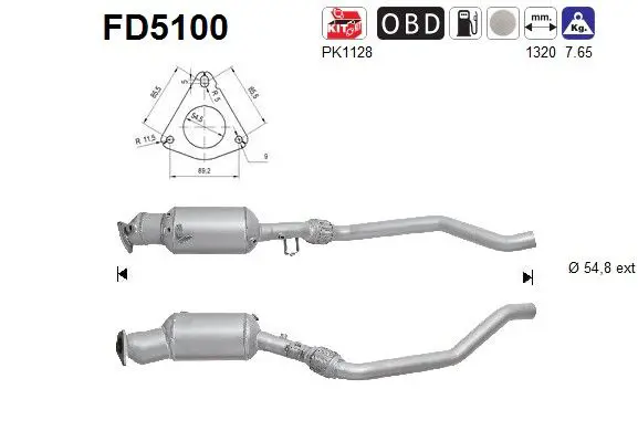 FD5100 Сажевый / частичный фильтр,