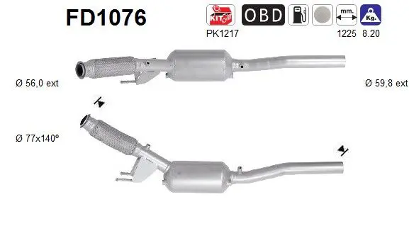 FD1076 Сажевый / частичный фильтр,