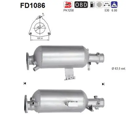 FD1086 Сажевый / частичный фильтр,
