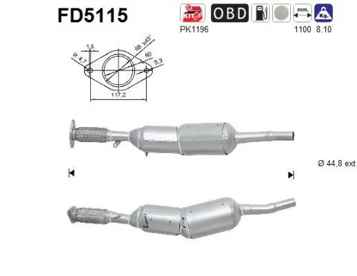 FD5115 Сажевый / частичный фильтр,