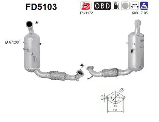 FD5103 Сажевый / частичный фильтр,