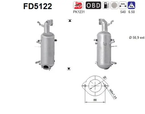 FD5122 Сажевый / частичный фильтр,