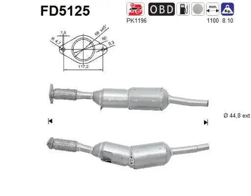 FD5125 Сажевый / частичный фильтр,