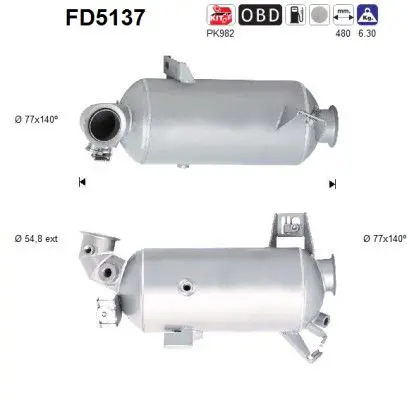 AS FD5137 Сажевый / частичный фильтр,