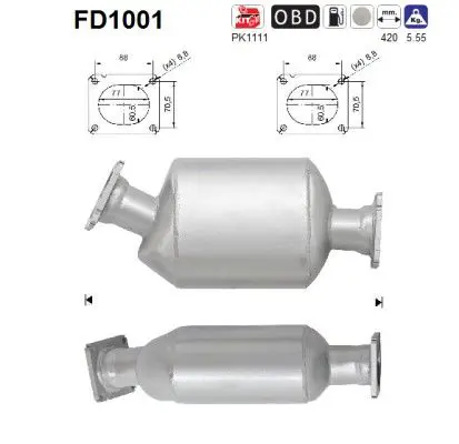 FD1001 Сажевый / частичный фильтр,