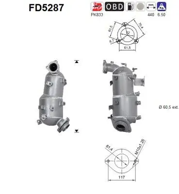 FD5287 Сажевый / частичный фильтр,