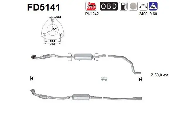FD5141 Сажевый / частичный фильтр,