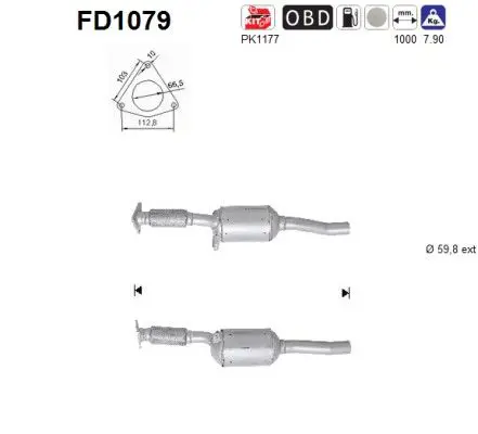 FD1079 Сажевый / частичный фильтр,