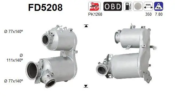 AS FD5208 Сажевый / частичный фильтр,