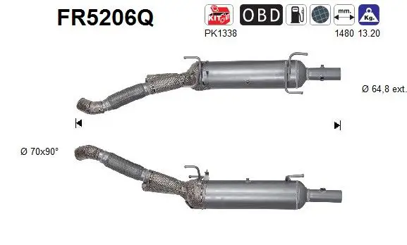 FR5206Q Сажевый / частичный фильтр,
