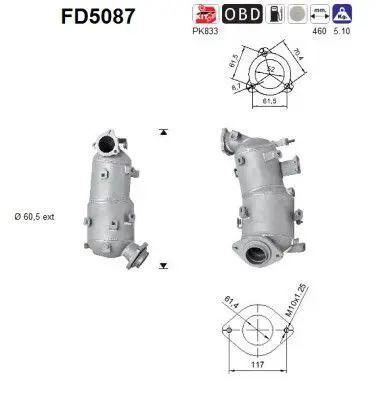 FD5087 Сажевый / частичный фильтр,