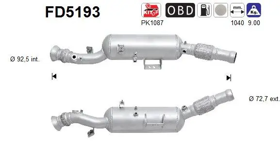 FD5193 Сажевый / частичный фильтр,