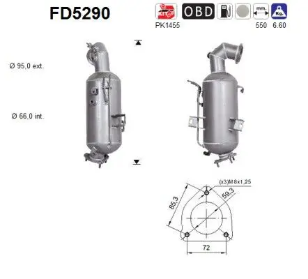 FD5290 Сажевый / частичный фильтр,