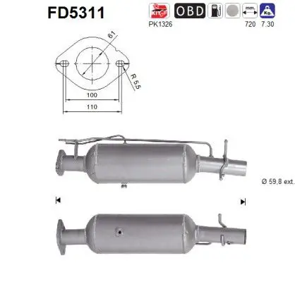 FD5311 Сажевый / частичный фильтр,